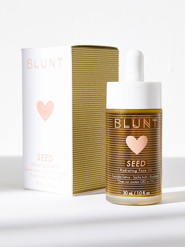 Blunt skincare Seed Hydrating Face Oil formulated with Cannabis Sativa Seed Oil